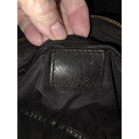 Milo Purse Genuine Leather Organizer Bag Black Shoulder Crossbody Canada - Picture 7 of 14